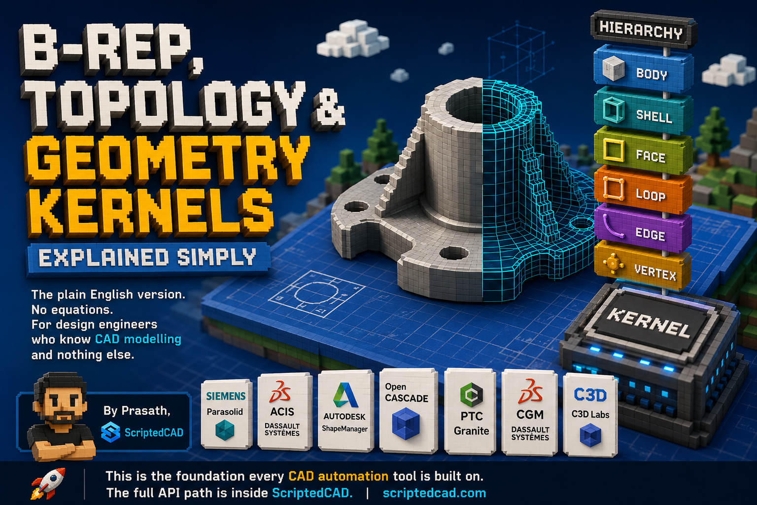 B-Rep, Topology and Geometry Kernels Explained Simply